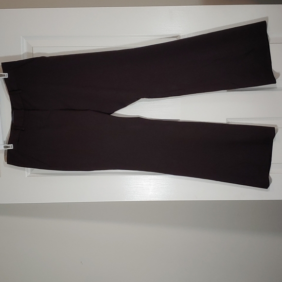 Simply Vera By Vera Wang Brown Plum Wide Leg Flare Trouser Pants Size 6 - Picture 1 of 8